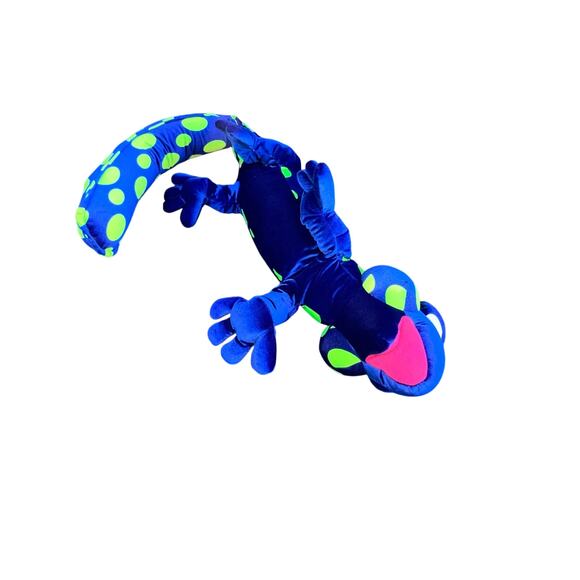Plush Lizard Oversized 60 inches long glow in the dark Blue Green - Picture 5 of 9
